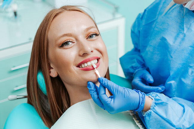 One of our clients getting their dental bridges.
